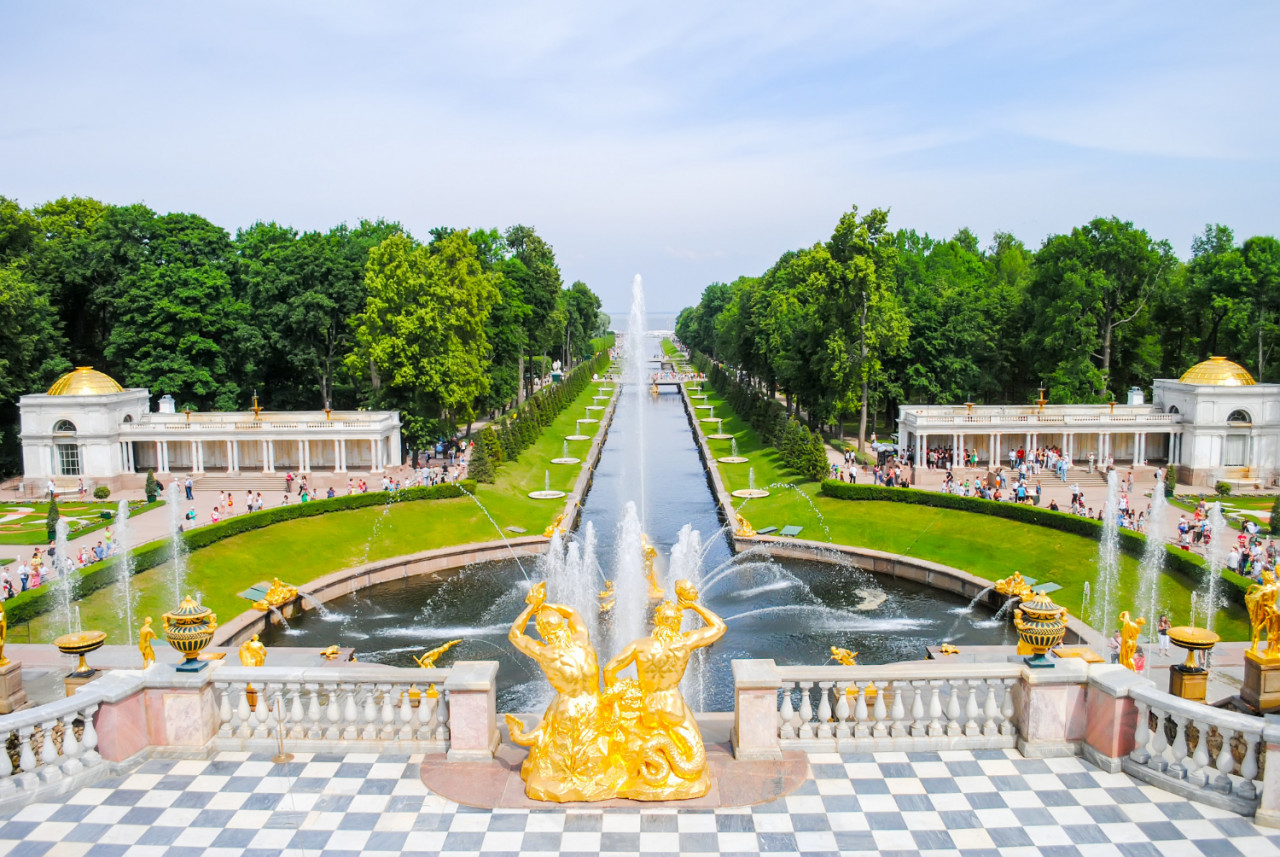 peterhof received visitors after restoration many exhibits