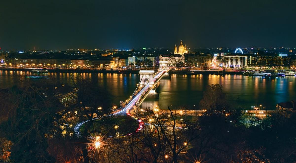 photo of bridge during evening