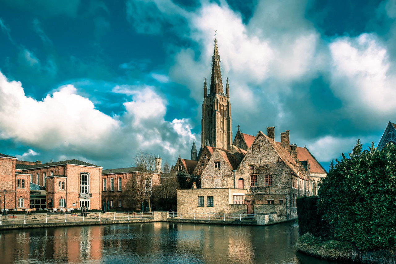 picturesque city landscape bruges belgium