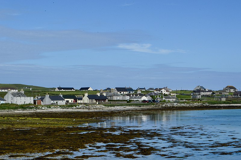 pierowall village view westray orkney