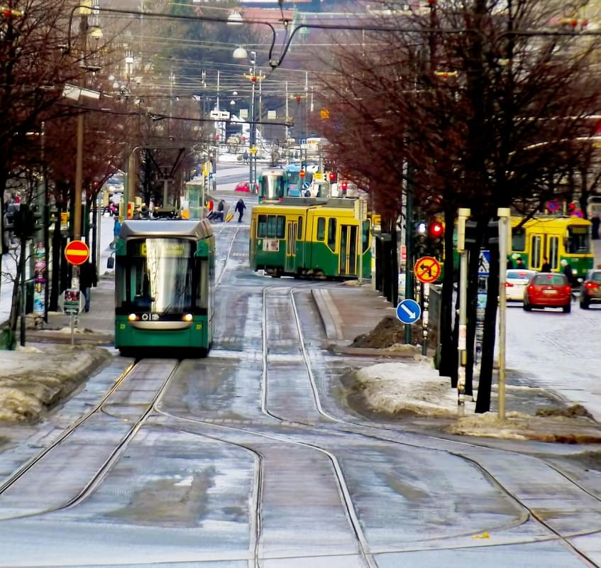 pista del tram a helsinki