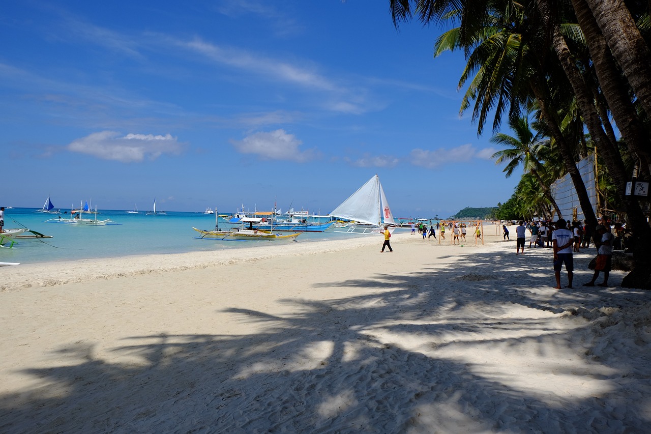 plage blanche boracay ciel