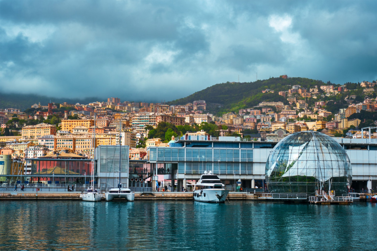 port genoa genova with yachts boats genoa italy