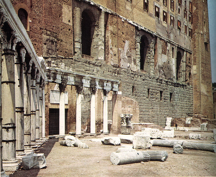 portico degli dei consenti sullo sfondo del tabularium 1