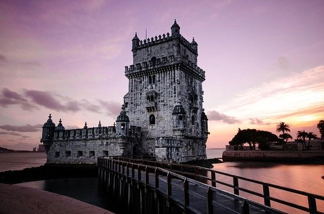 torre belem lisbona tramonto