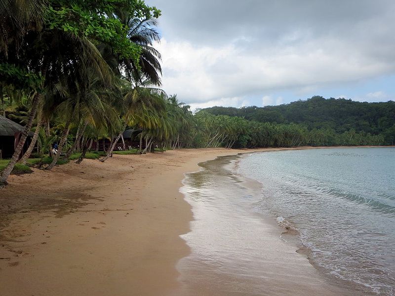 praia de coco on bom bom island sao tome and principe