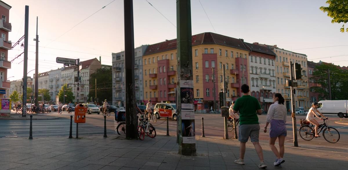 prenzlauer berg berlino tramonto