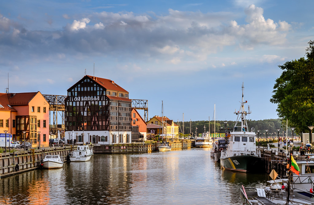 quite summer evening in the port city klaipeda