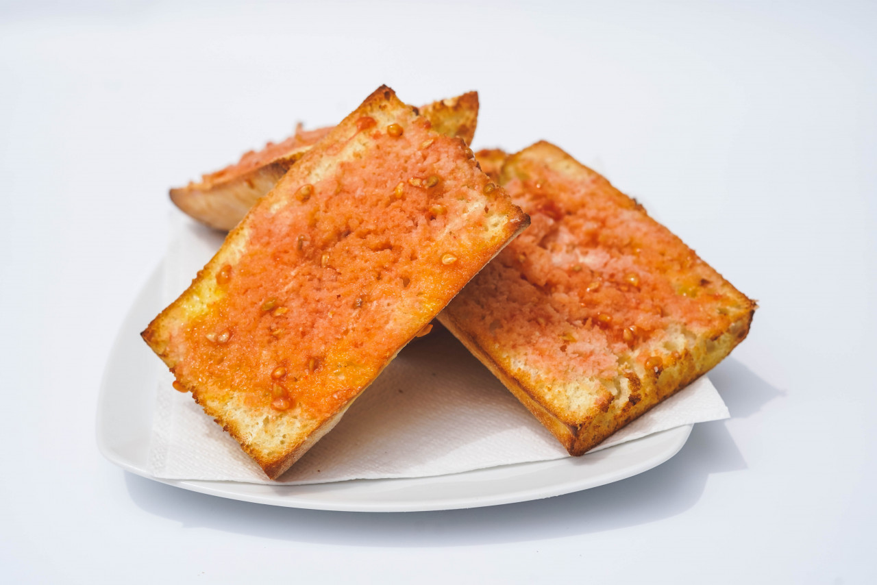 ration bread with tomato typical catalonia