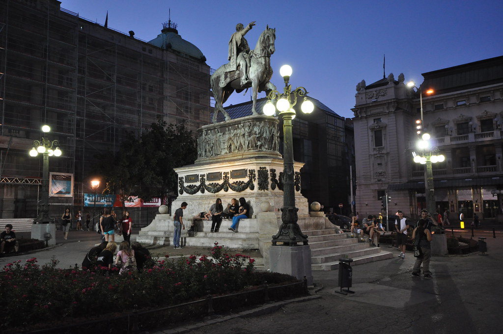 republic square and national theatre behind