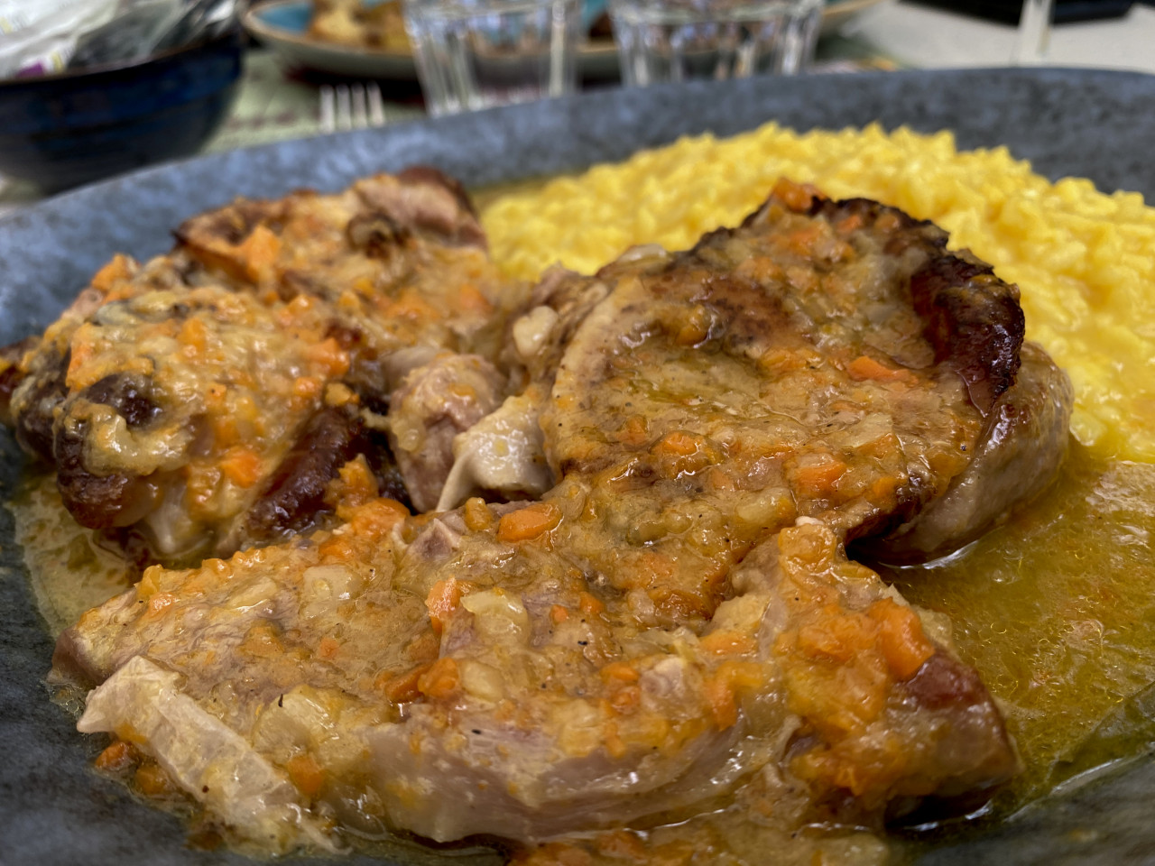 riso alla milanese con osso buco