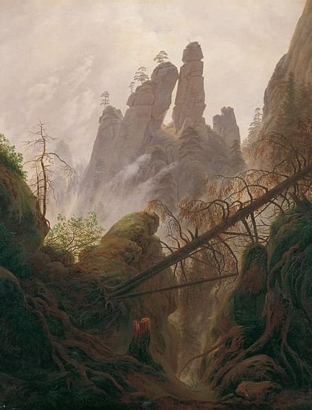 rocky landscape in the elbe sandstone mountains caspar david friedrich google cultural institute