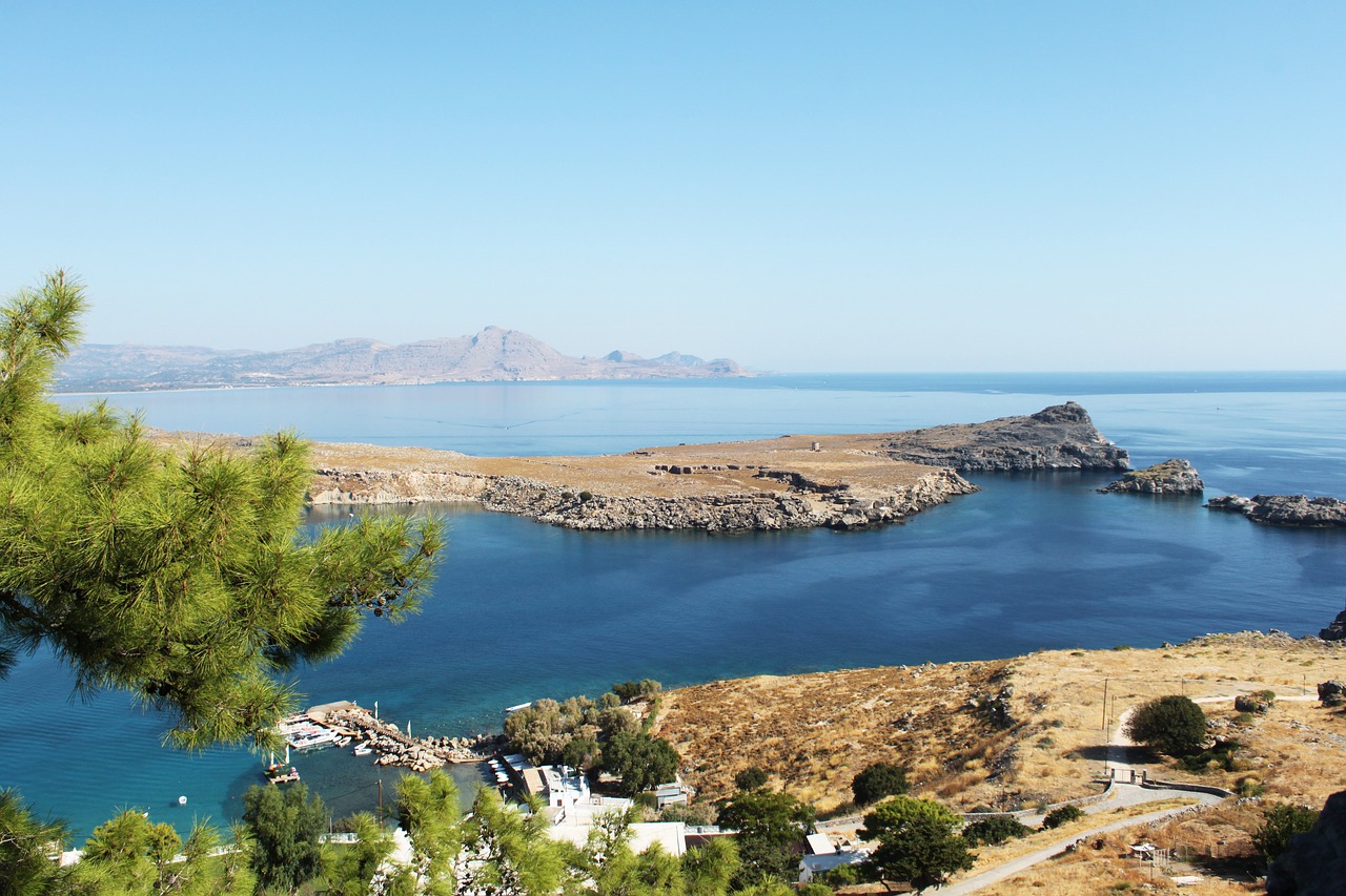 piscina naturale a Rodi, Grecia