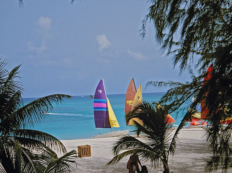 sailboats seven mile beach grand cayman
