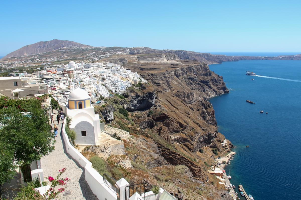 santorini thira villaggio bianco