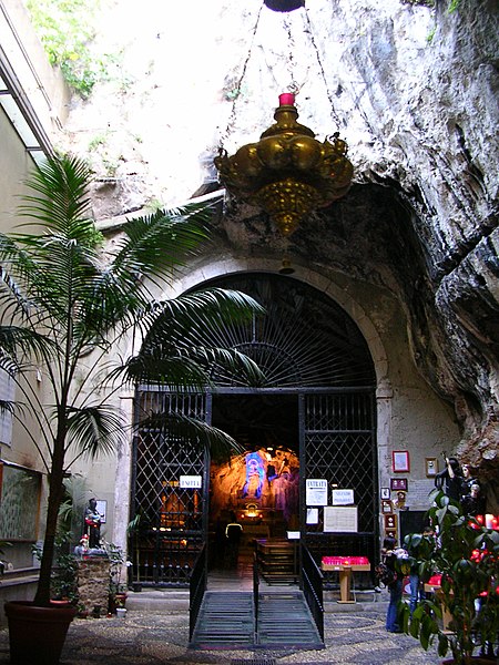 santuario santa rosalia palermo ingresso grotta