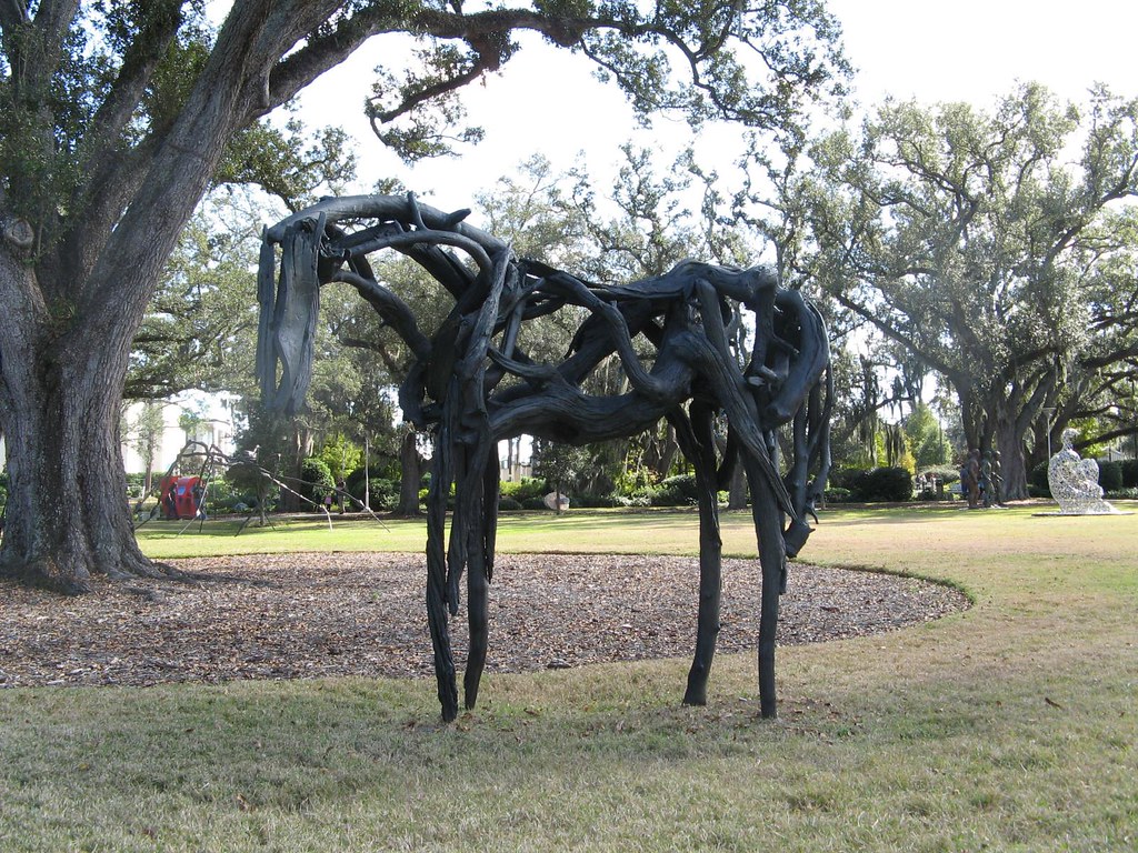 sculpture in city park