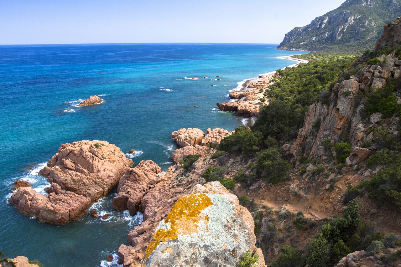 sea beach sardinia porphyry