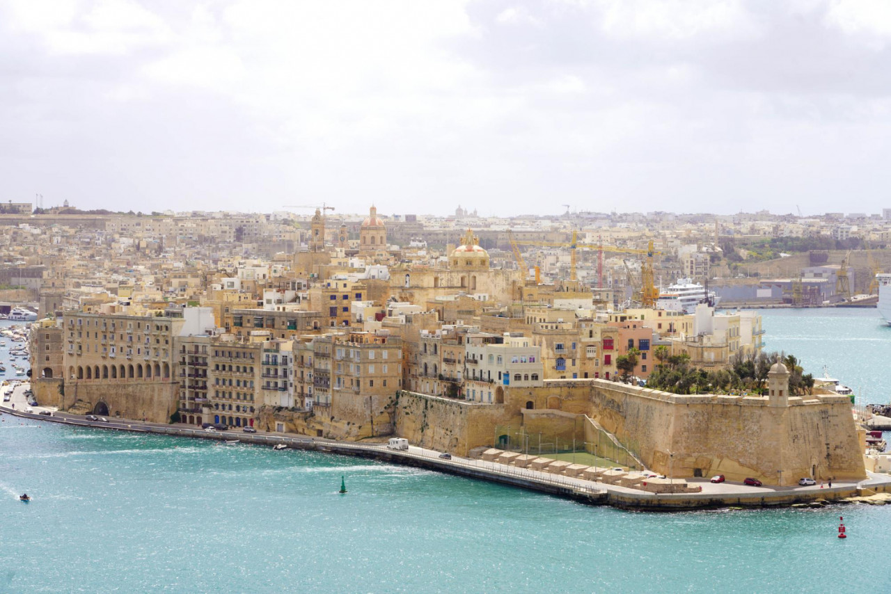 senglea fortified city seen from upper barrakka gardens three cities malta