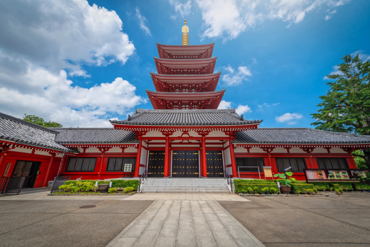 sensoji is ancient buddhist temple daytime asakusa tokyo japan