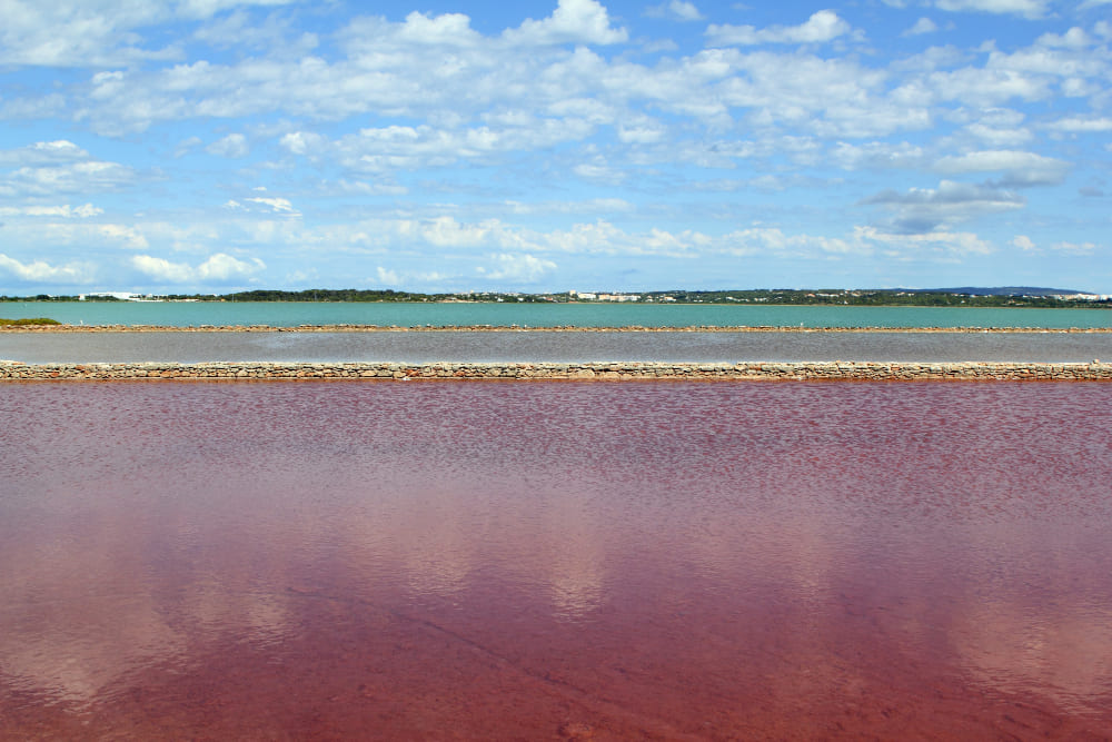 ses salines formentera colorful saltworks horizon