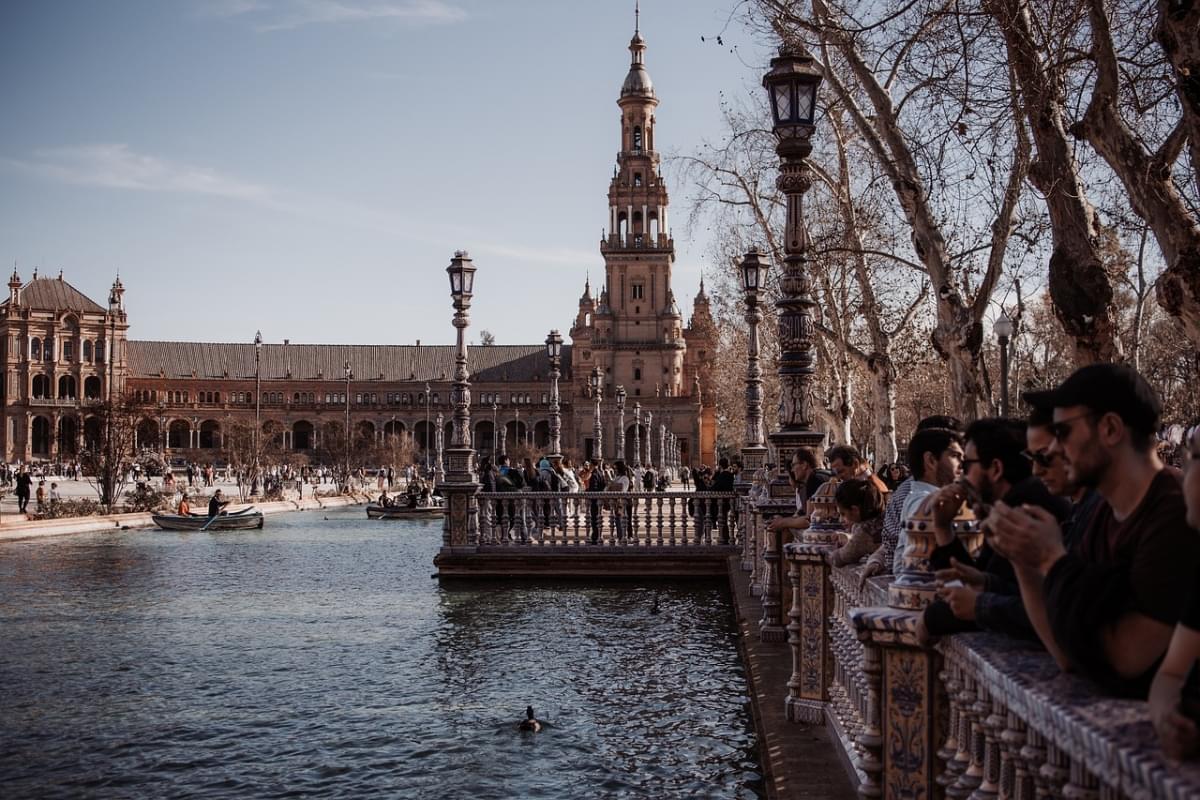 sevilla panorama di plaza de espana