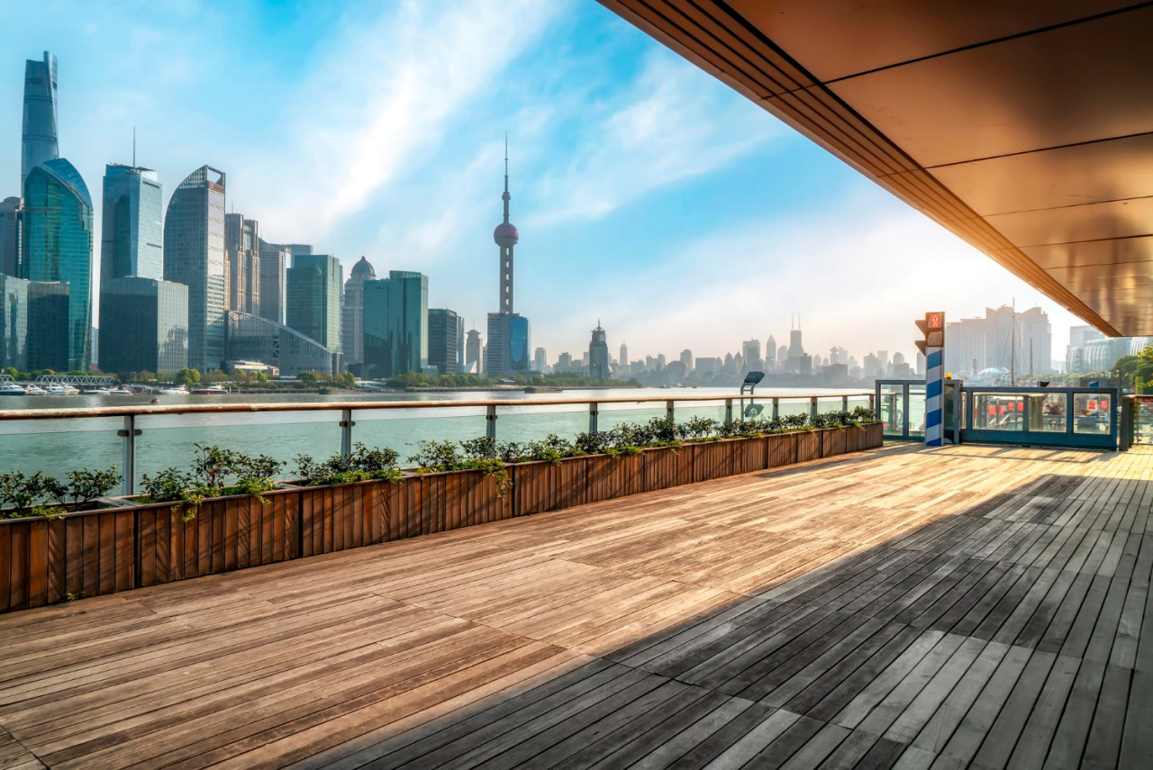shanghai bund modern architecture landscape