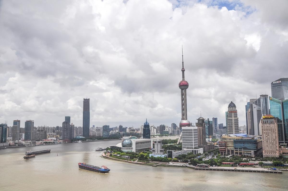 shanghai cielo edificio strada