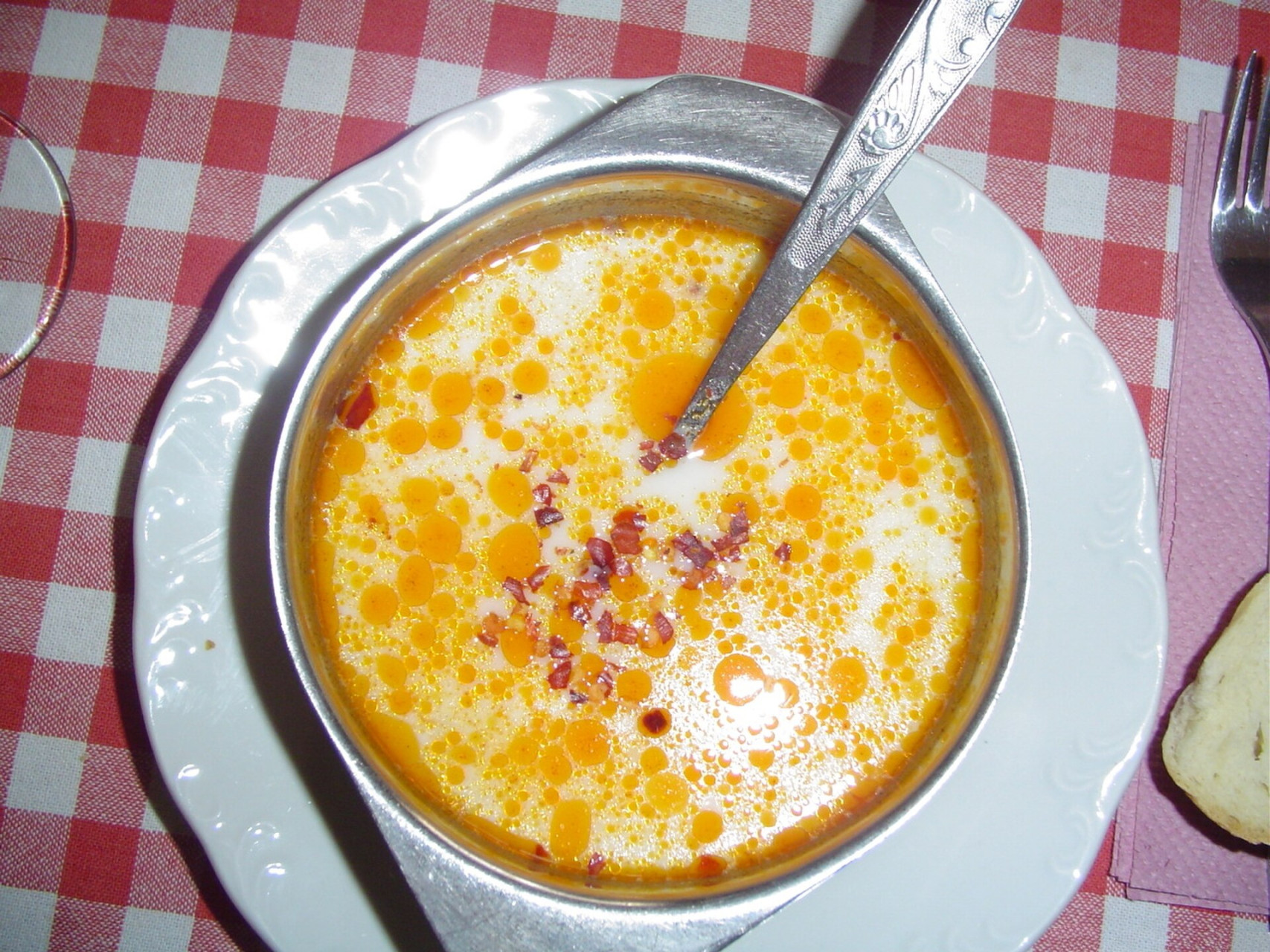 traditional mondongo el menudo soup isolated white