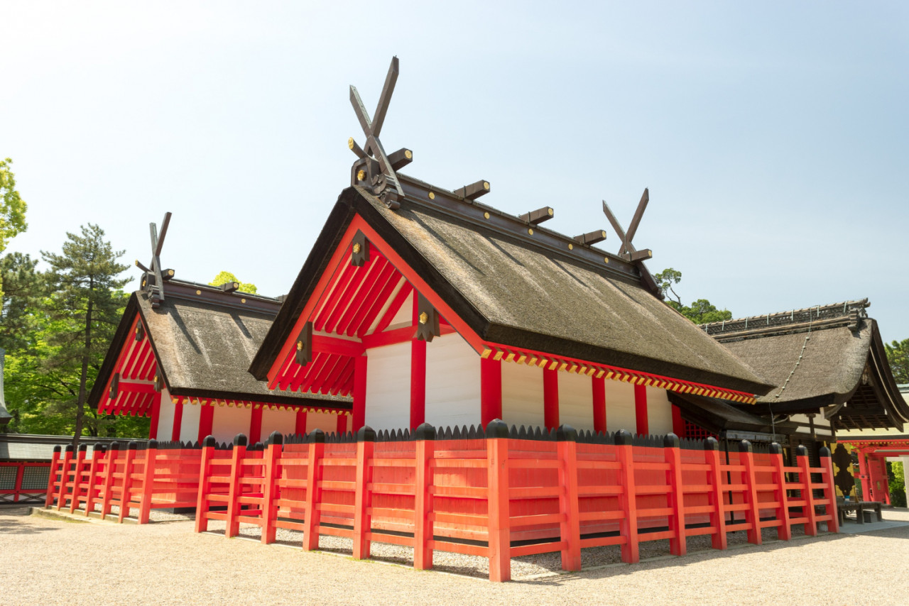 shrine from sumiyoshi grand shrine osaka japan