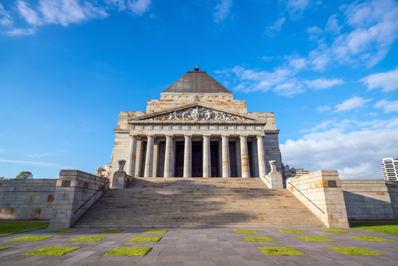 shrine of remembrance the world war i ii memorial in melbourne australia