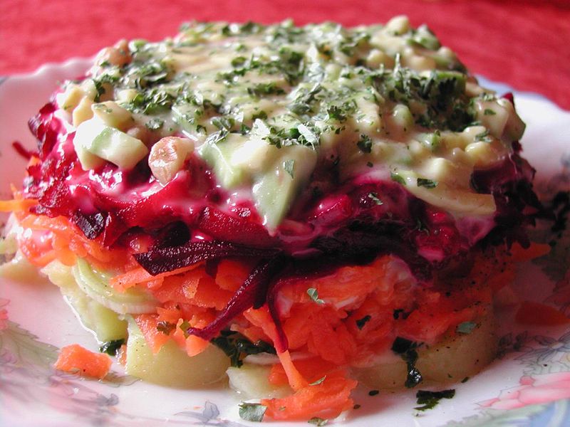Shuba aringhe salate in pelliccia Kiev