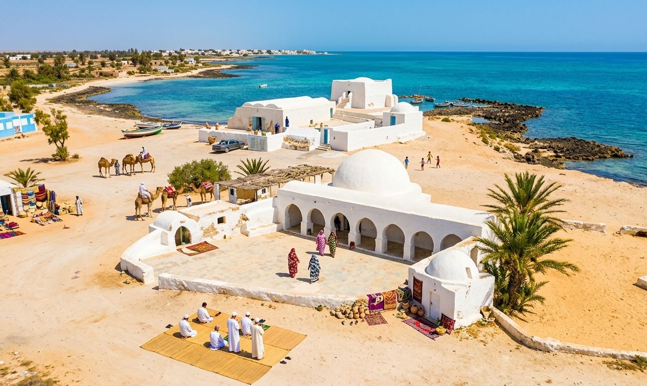Tramonto spettacolare sulla spiaggia di Sidi J'mour