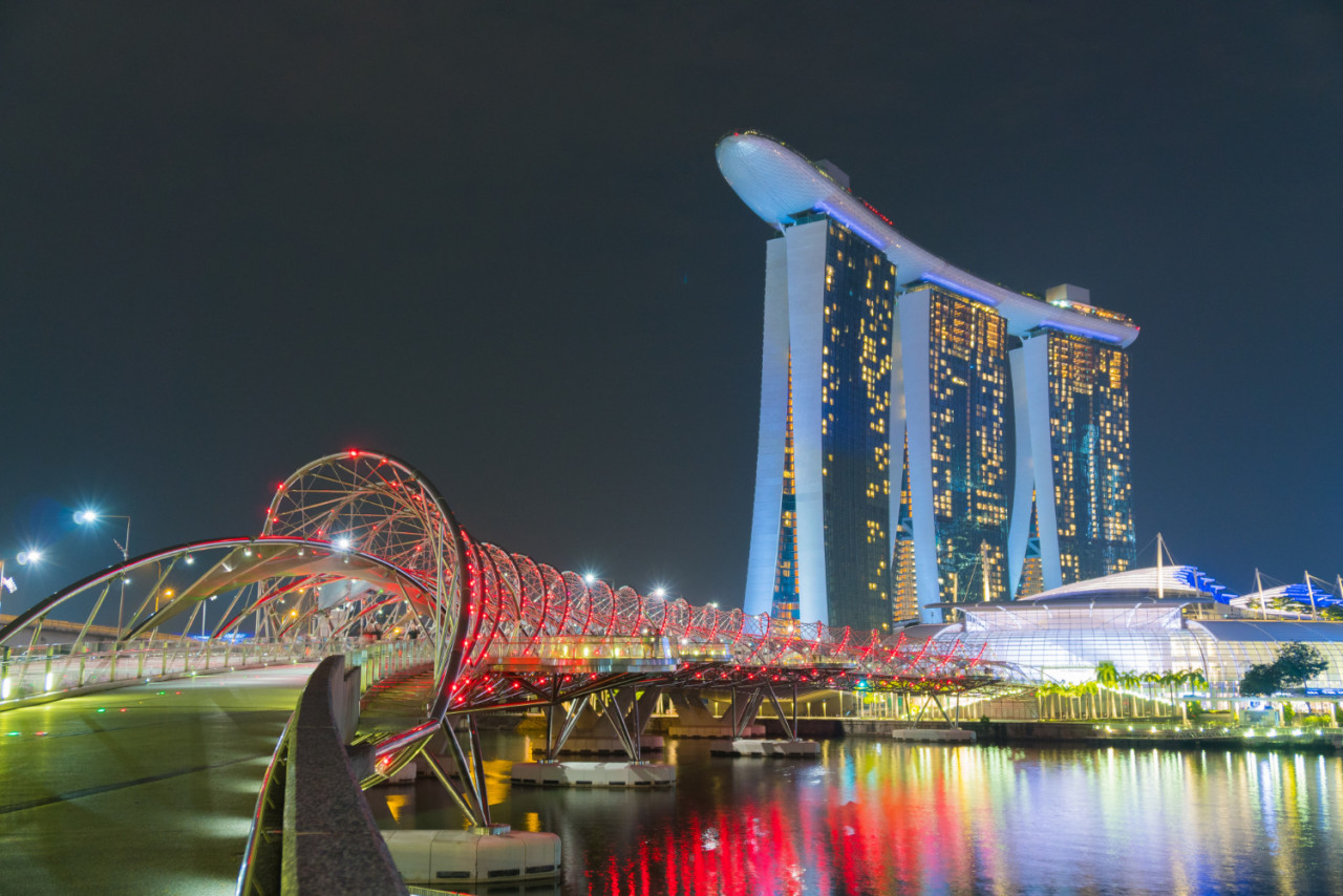 singapore city in night
