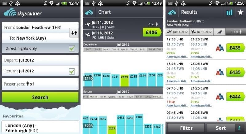 skyscanner app mobile