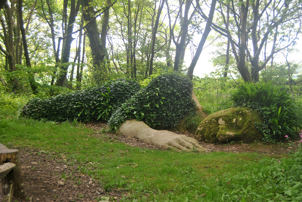 sleeping goddess at the lost gardens of heligan