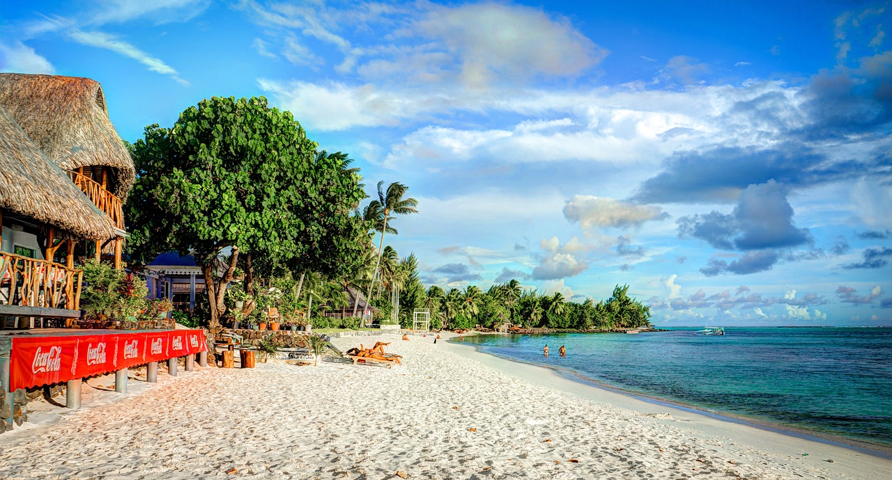 spiaggia di matira bora bora laguna 1