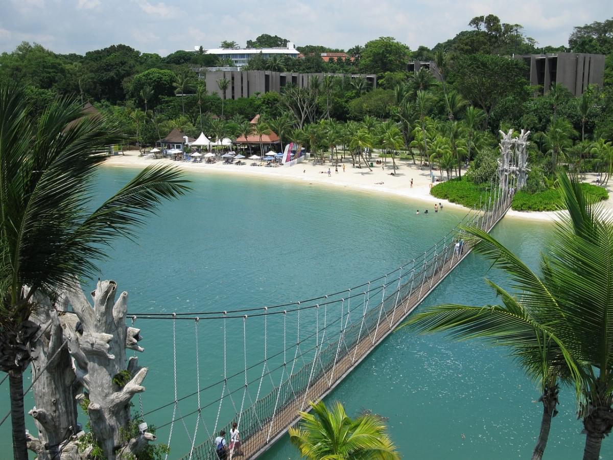 spiaggia sentosa isola singapore