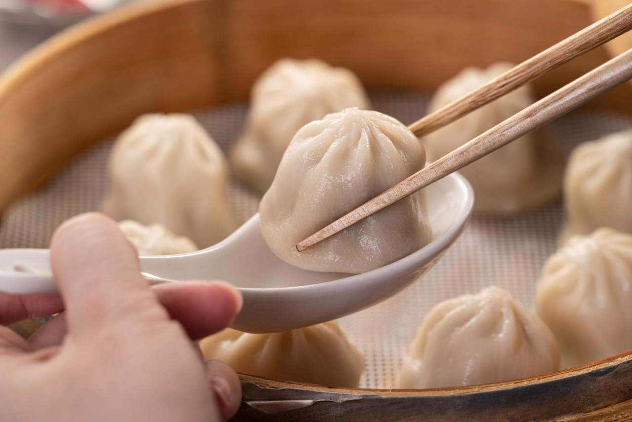 steamed pork soup dumplings named xiao long bao xiaolongbao taiwan taiwanese famous gourmet