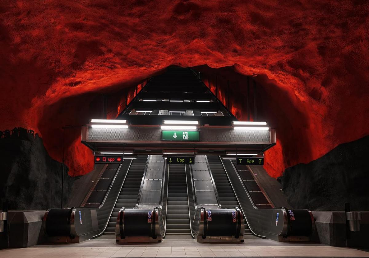 stoccolma svezia metro stazione