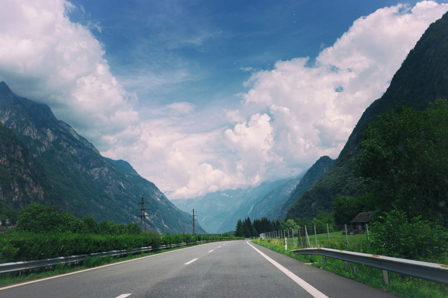 Strada Autostrada Ringhiera Blu