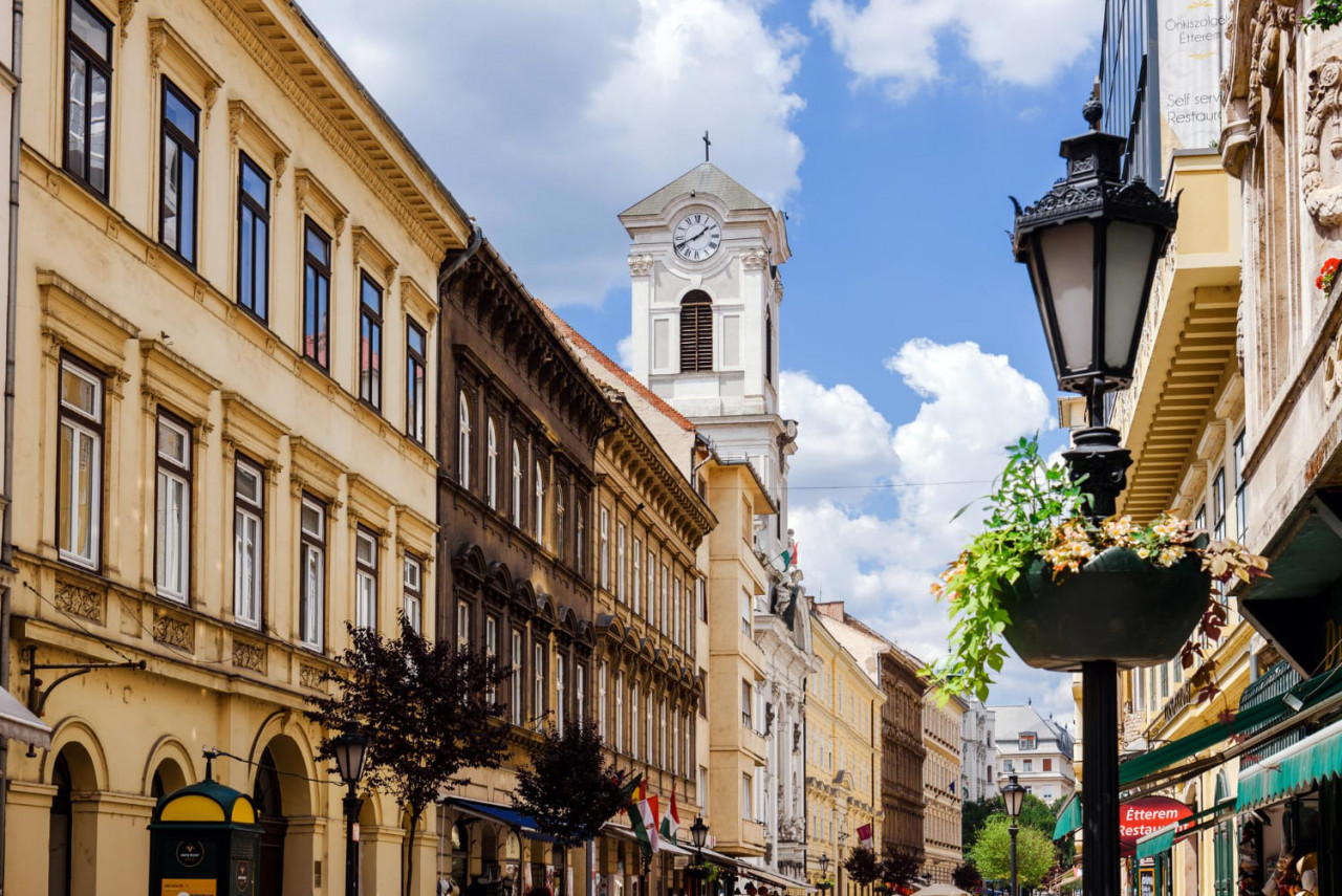 strada pedonale del centro di budapest