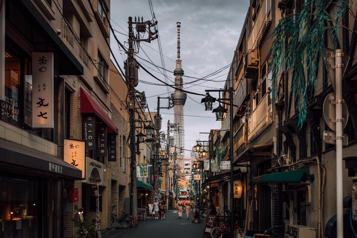 street under cloudy sky