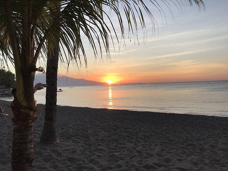 sunset at maumere flores beach