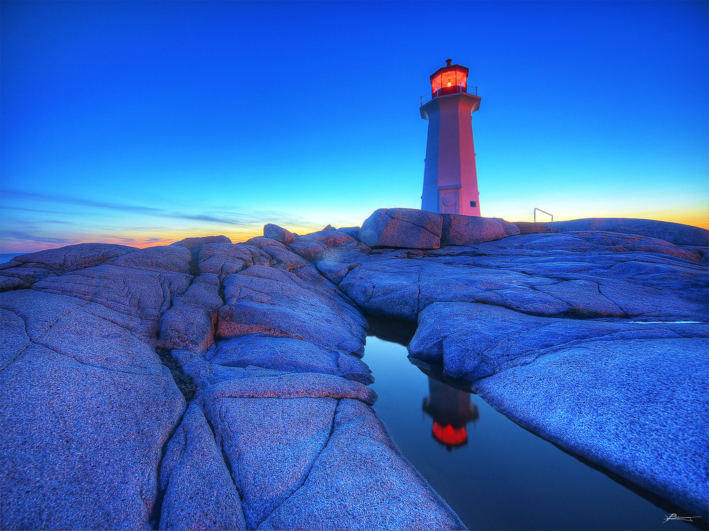 sunset at peggy s cove