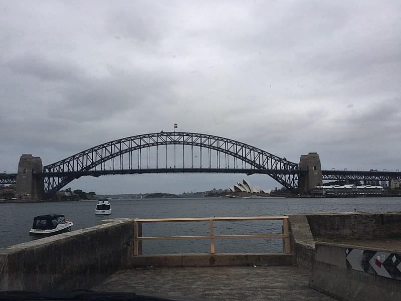 sydney harbour bridge from blues point reserve