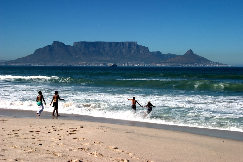 table mountain from blouberg south africa