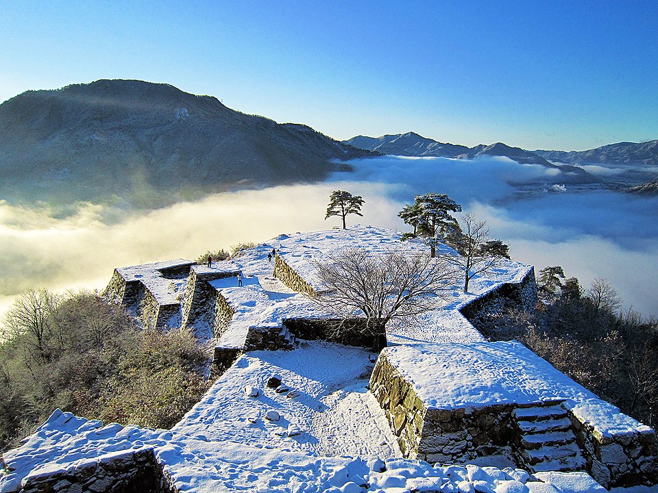 takeda castle site in winter 24 dec 2011 panoramio