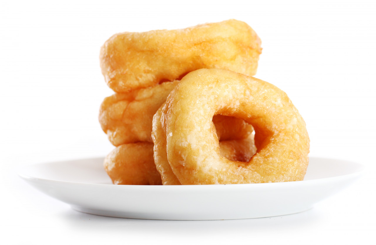 tasty colorful donuts plate