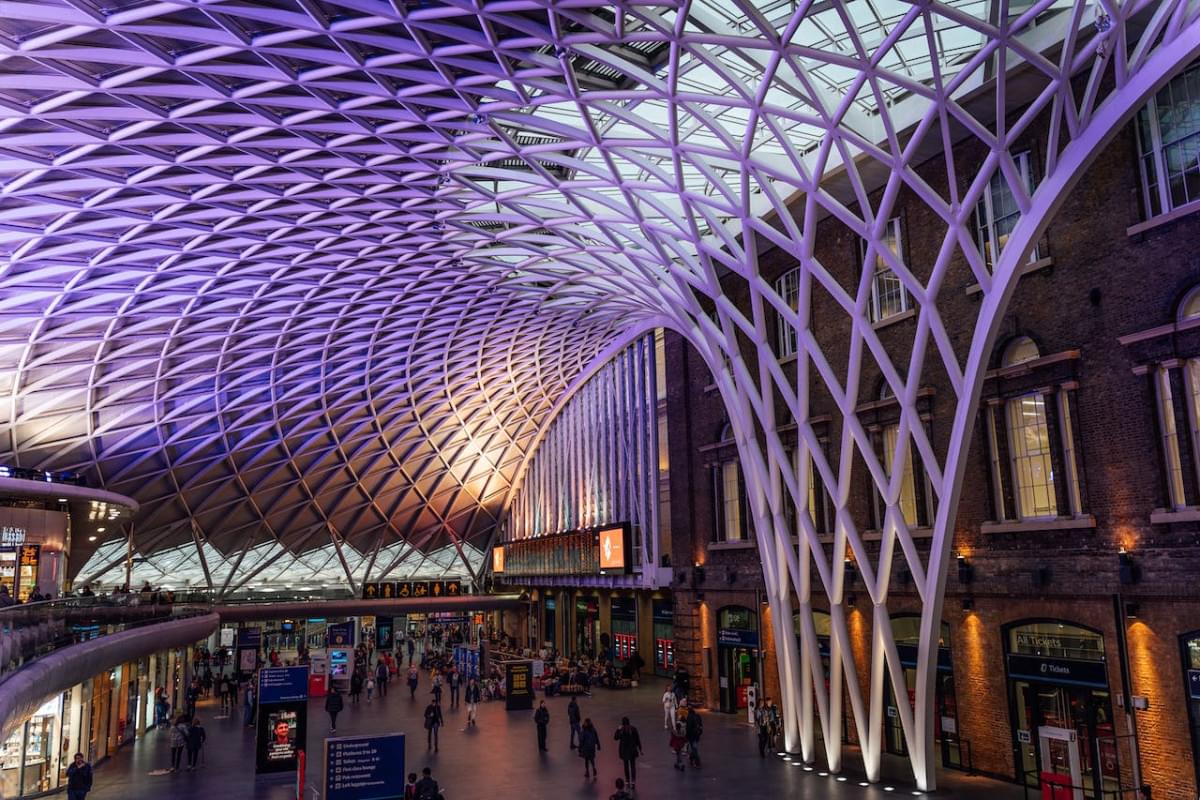 the interior of the king s cross train station in england 1